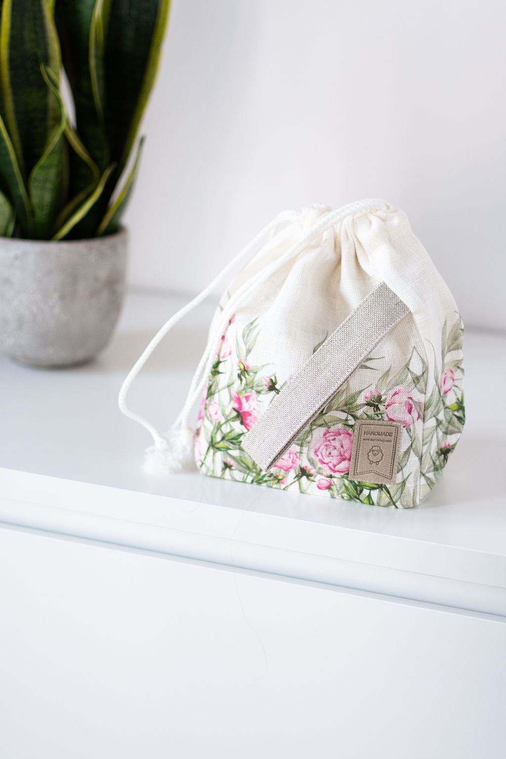 Project Bag. Small. Special KnitterBag design. Summer Flowers collection