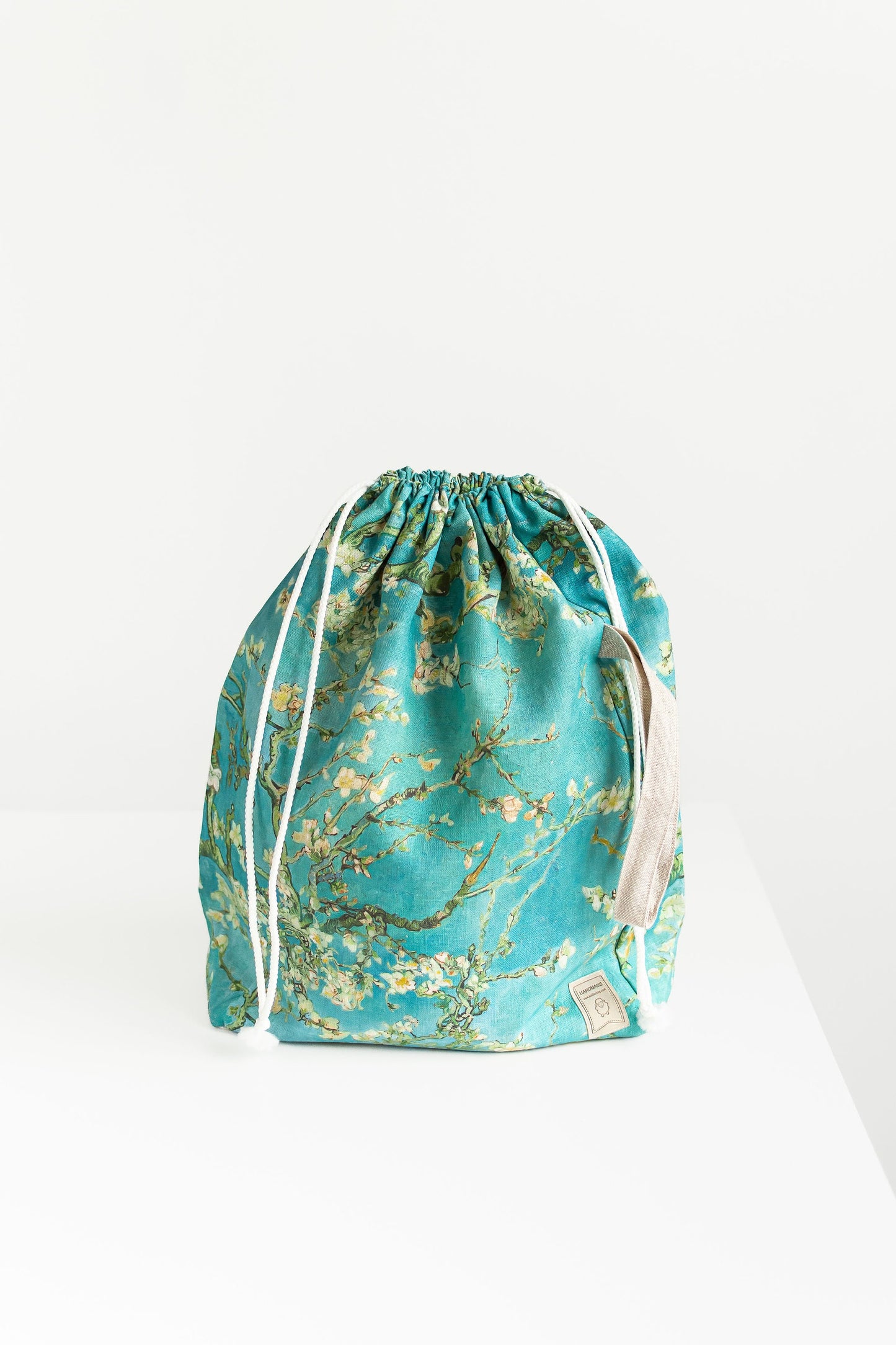 Project bags with Almond Blossom by Vincent van Gogh print. Set of 3 Project Bags. Sizes XL, Large and Small.