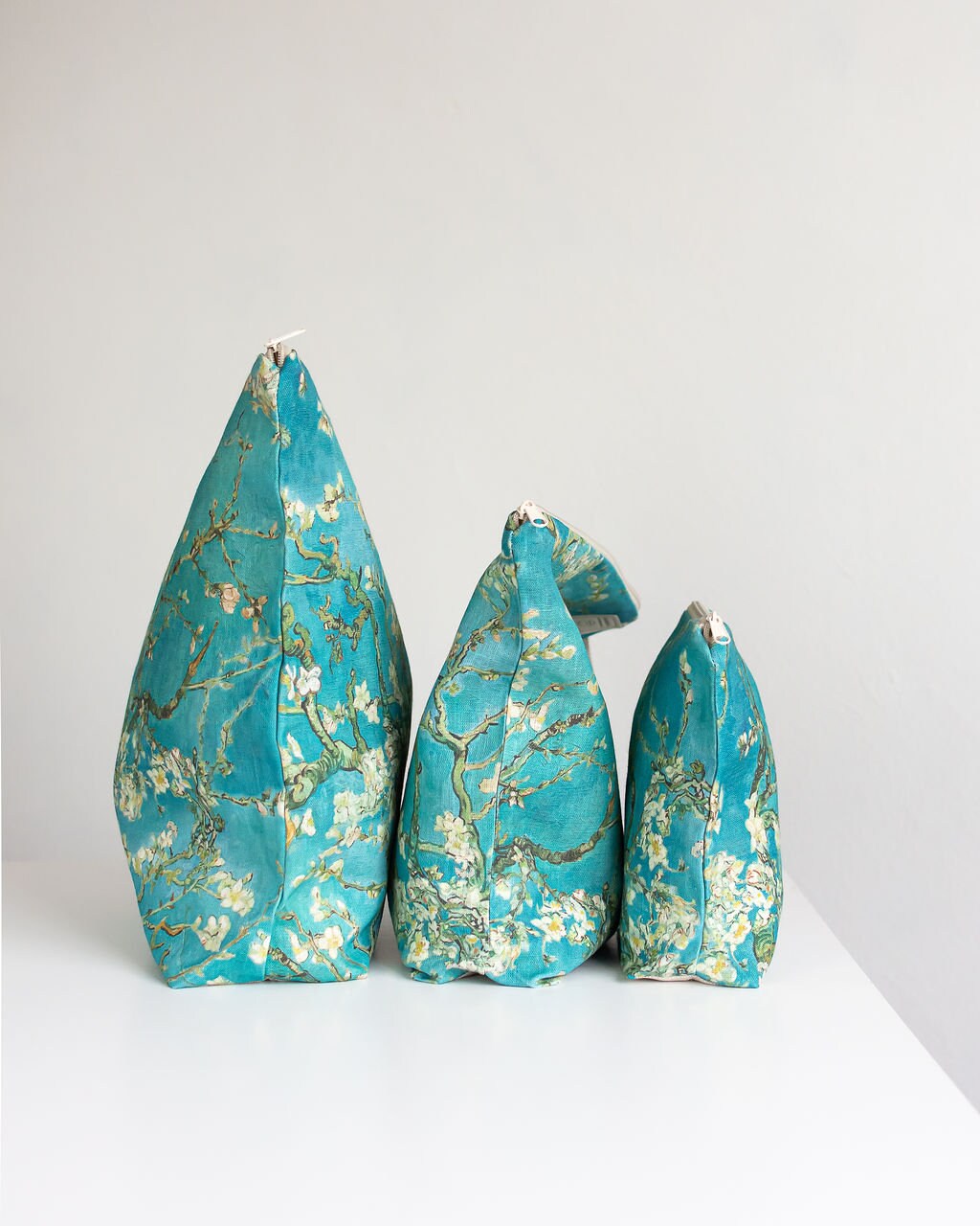 Almond Blossom by Vincent van Gogh Work in progress Project Bag with zipper. Small, Medium or Large Project bag.