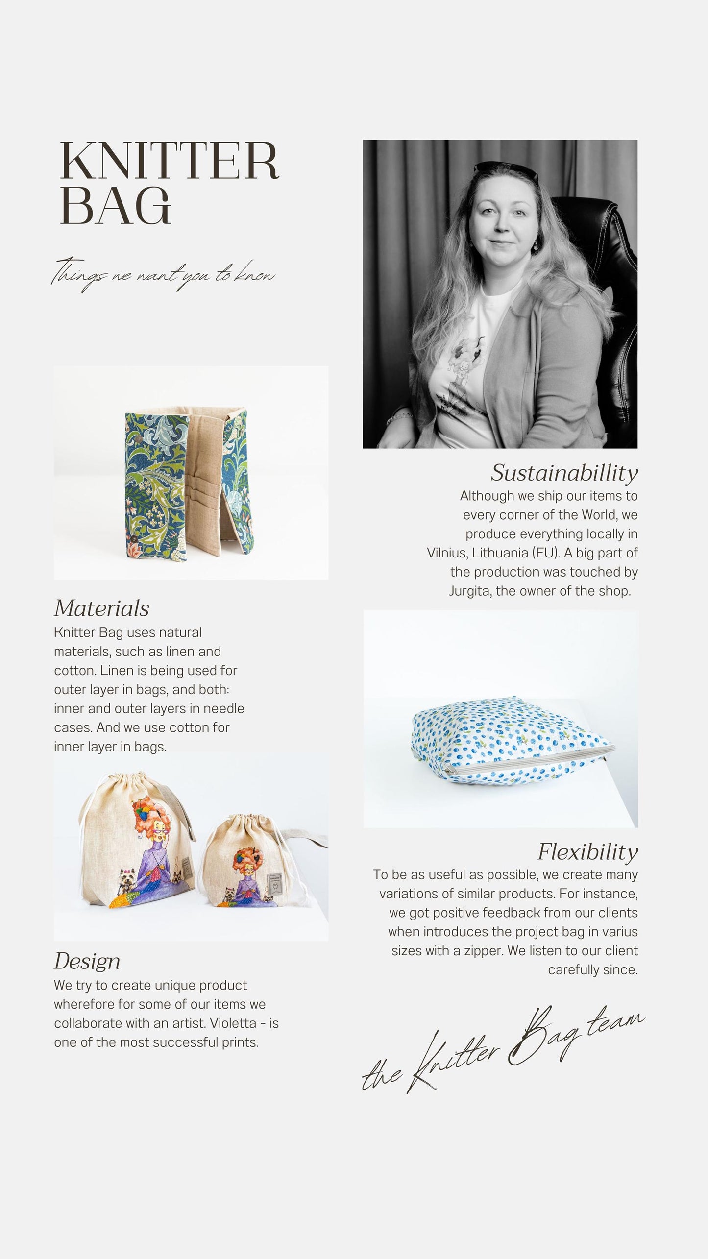 Work in progress Project Bag with Golden Retriever print.