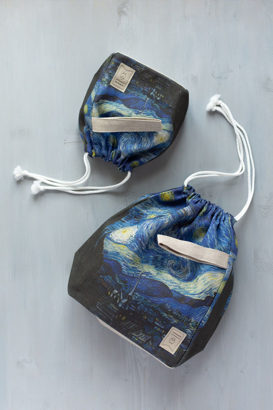 Vincent van Gogh "Starry night" Project Bags. KIT Project bag.