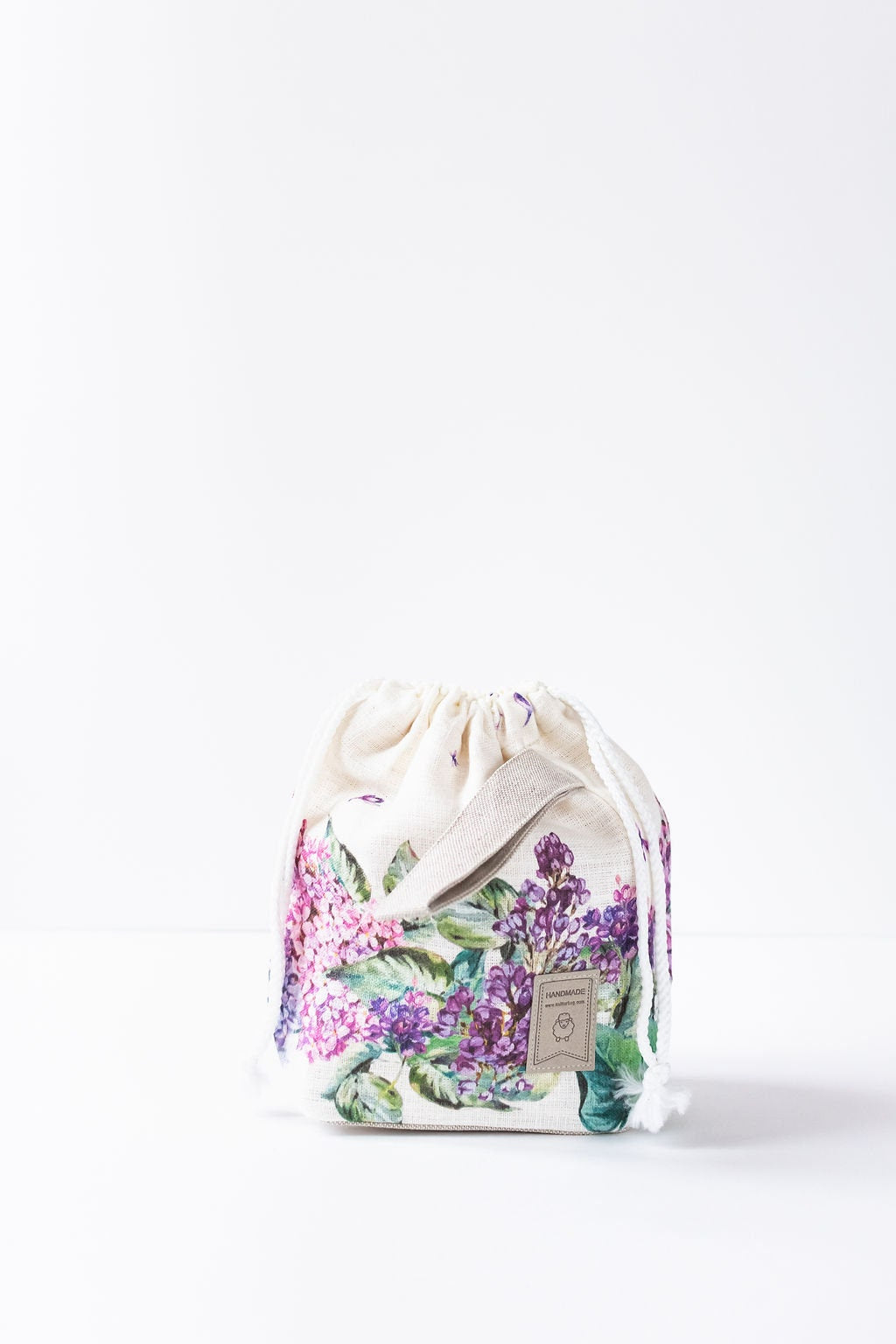 Small Project Bag with Lilac Flowers