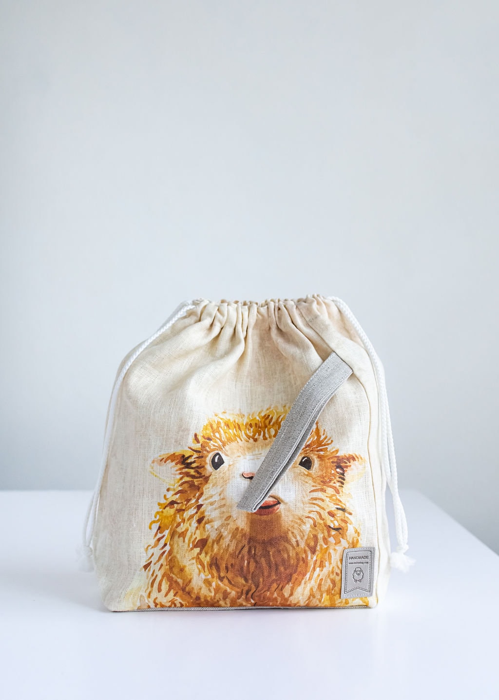 Project bags. Set of 2 Knitter Project Bags. Large and Small.  Sheep print