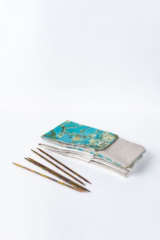 Almond Blossom by Vincent van Gogh print Knitting needle organizer case. Size: 4" x 9,2" (or 4" x 11"). Needles, Crochets and Hooks Case.