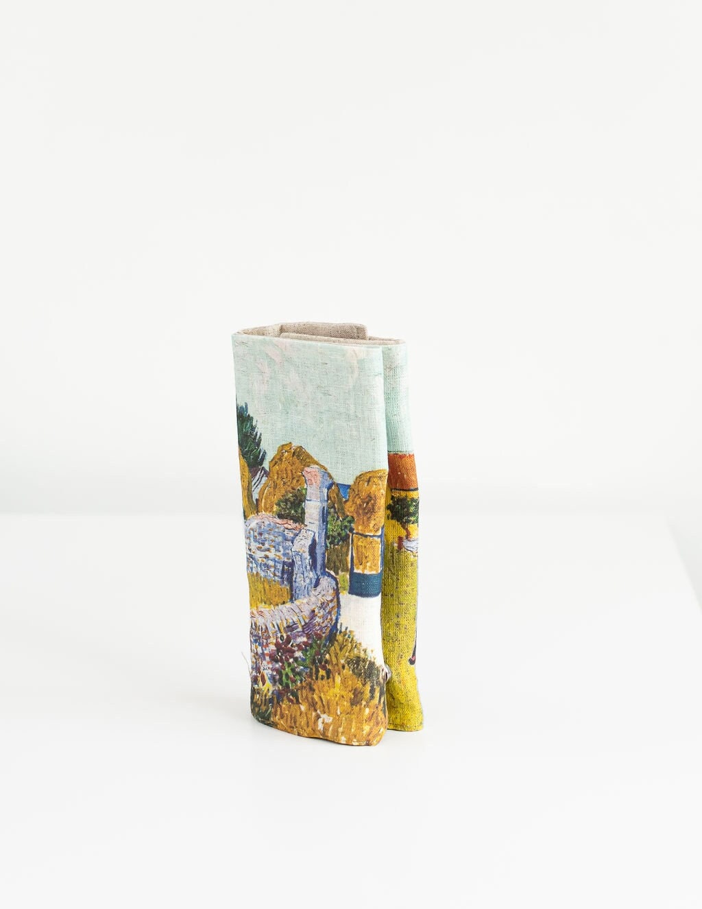Needles, Crochets, Hooks Case with  "Farmhouse in Provence" by Van Gogh print.  Inside 21pockets-circle &24socks needles.