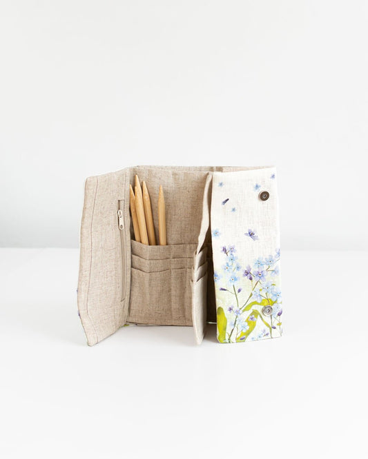 Stylish Case for Crochet Hooks - 21 Pockets for Circular Needles & 24 for Socks Needles, Not Forgotten pattern Needles, Crochets, Hooks Case