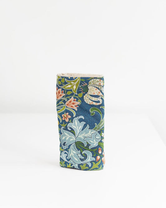 William Morris, Golden Lily print Stylish Case for Crochet Hooks - 21 Pockets for Circular Needles & 24 for Socks Needles