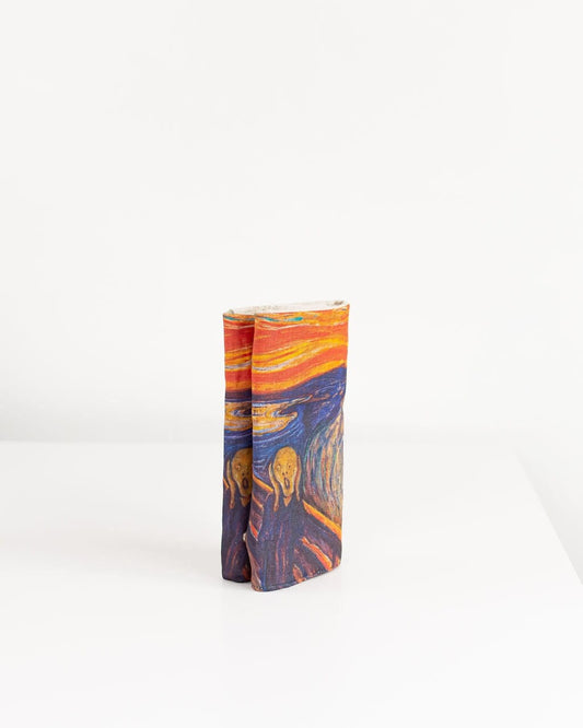 Edvard Munch The Scream print Stylish Case for Crochet Hooks - 21 Pockets for Circular Needles & 24 for Socks Needles