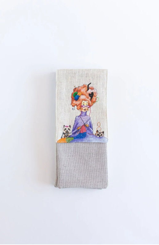 Knitting needle organizer case. Size: 4" x 9,2" (or 4" x 11"). Needles, Crochets and Hooks Case.