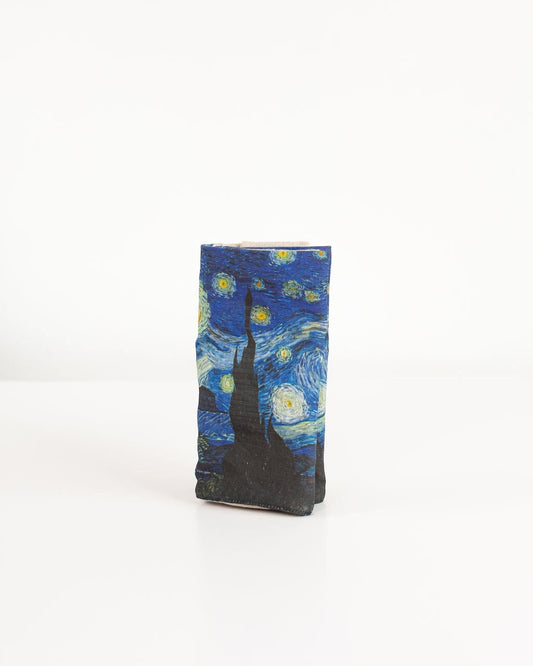 Vincent van Gogh Starry night print Stylish Case for Crochet Hooks - 21 Pockets for Circular Needles & 24 for Socks Needles