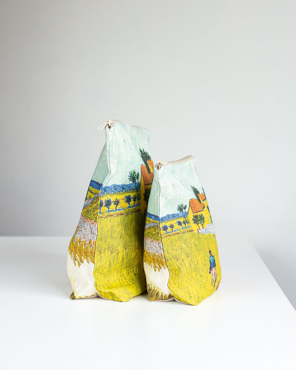 Project Bag with zipper inspired Farmhouse in Provence by Van Gogh