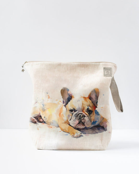 Work in progress Project Bag with  French Bulldog picture