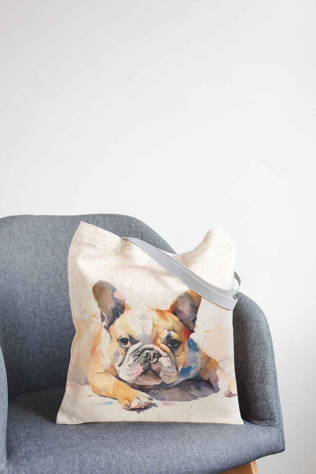 Linen Market Bag. Shopping tote with yorkshire print.