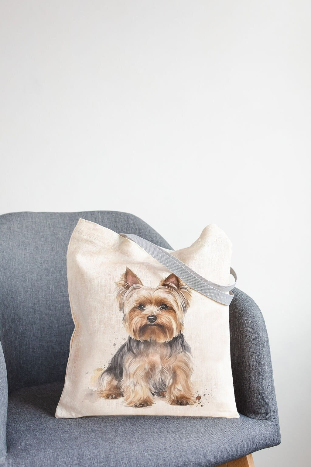 Linen Market Bag. Shopping tote with yorkshire print.