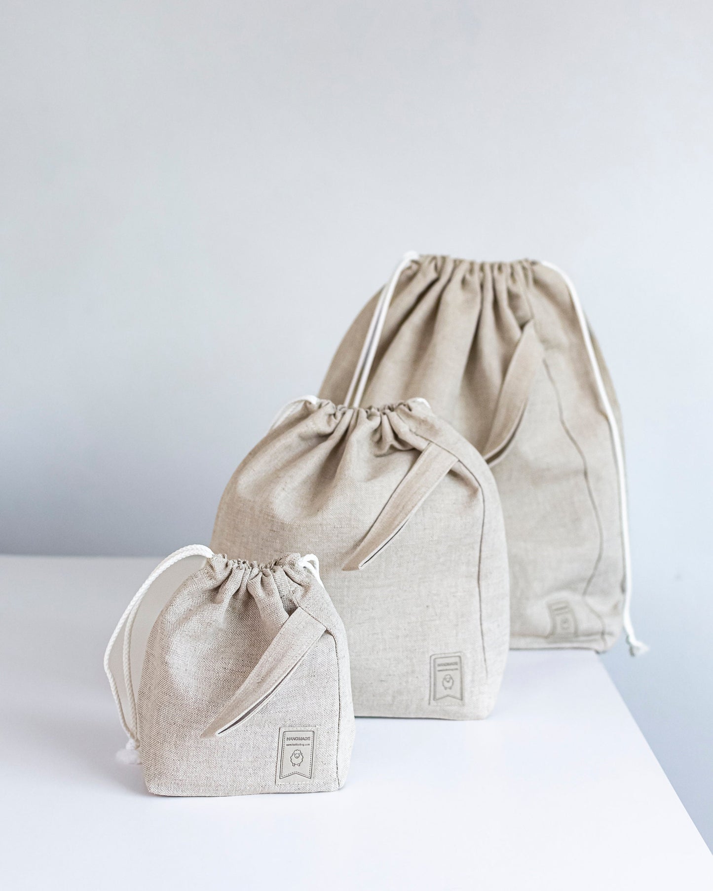 Project Bag. Size Small. Linen project bag.