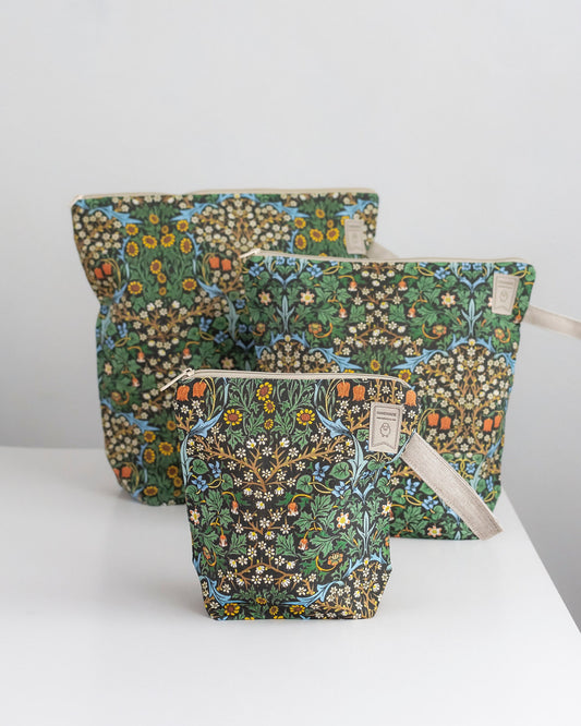 William Morris Blackthorn bag. Project Bag with zipper