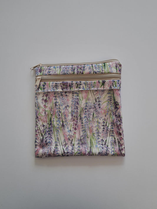 Stitch Project Case. Project bag for Embroidery projects.  Storage Travel Hand Sewing Projects.